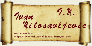 Ivan Milosavljević vizit kartica